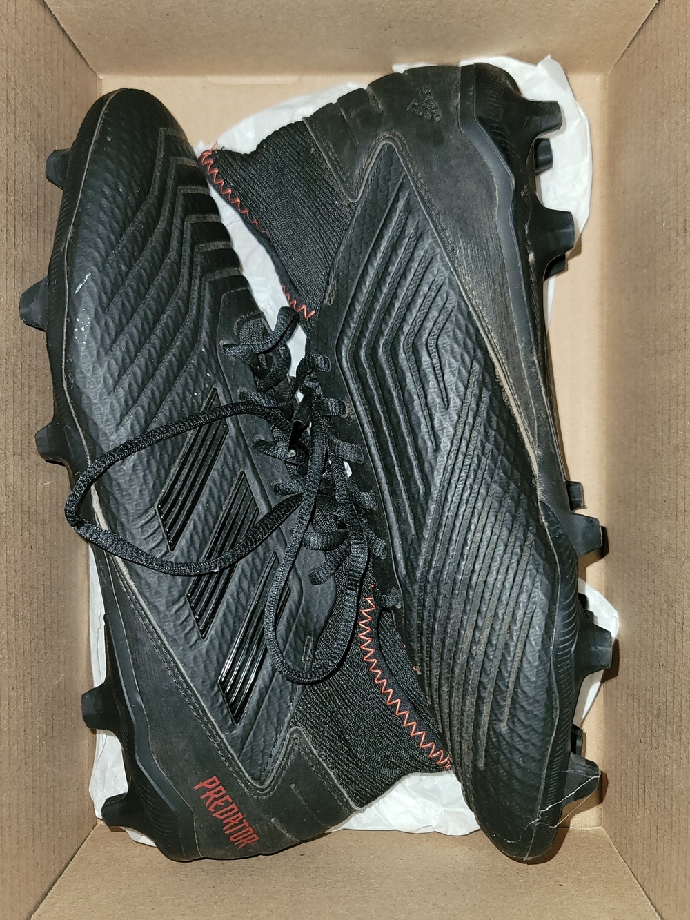 Men's Black Predator Soccer Cleats